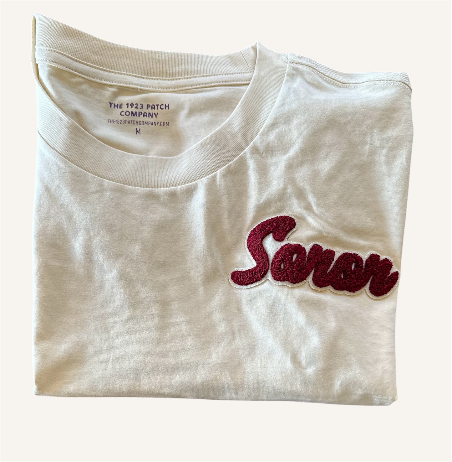 Soror Cropped Tee (Crimson & Cream)