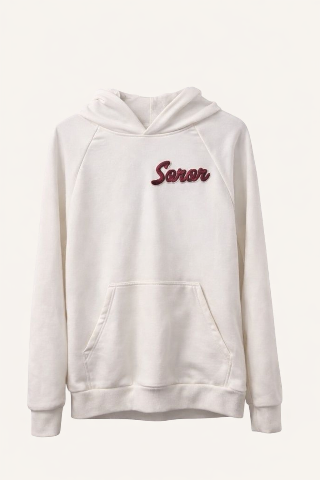 Soror Crimson & Cream Heavy Hoodie