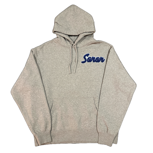 LIMITED RUN:Gray Boyfriend Hoodie (Royal Blue & White)